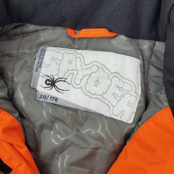 Vintage SPYDER Jacket KIDS 20/XXL Orange Hooded Winter Ski SnowBoarding Outdoor - Picture 4 of 14